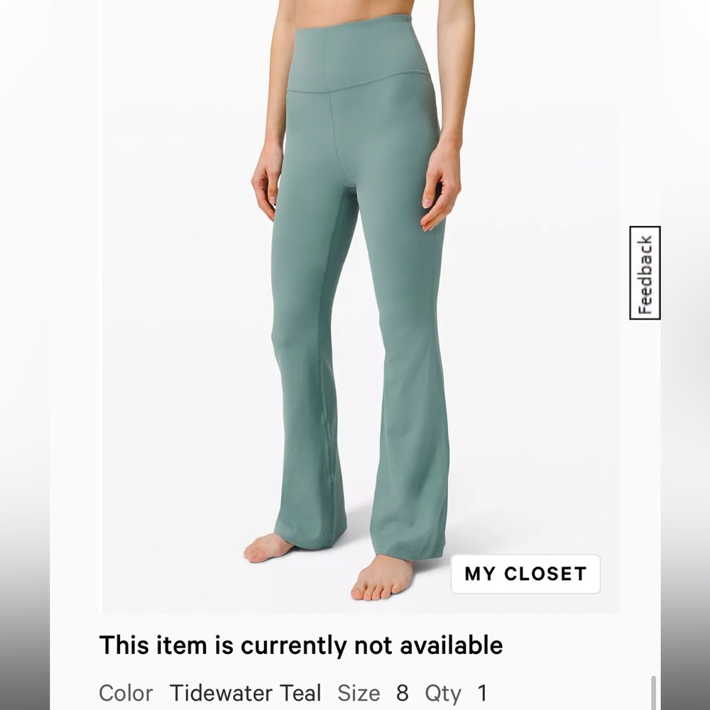 NWOT Lululemon High rise Groove Pants- 8